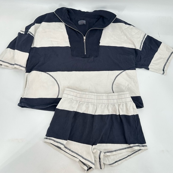 FP Movement Free People Retro Rugby Set Midnight Navy Combo Size Small - Picture 3 of 15